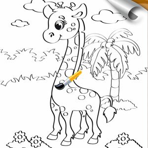 онлайн раскраска «Жираф»