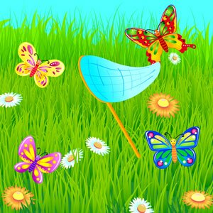 игра для малышей — «Ловим бабочек»