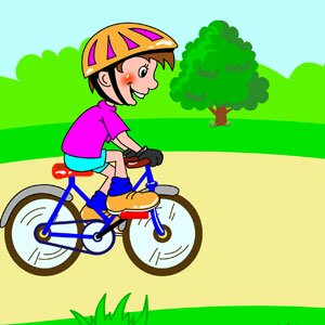 детская онлайн игра «Велосипедист»