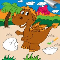 детская раскраска «Динозаврик»