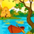 Закат на озере, игра на поиск отличий от igraem.pro