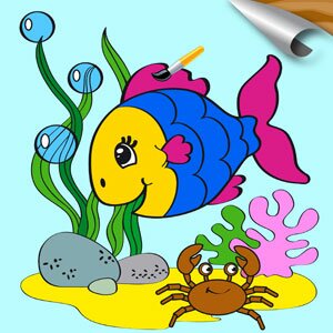 детская раскраска — «Подводный мир»