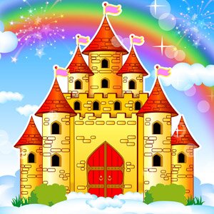 Детская онлайн игра - пазл «Замок»