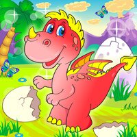 детский онлайн-пазл «Динозаврик»