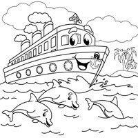 онлайн-раскраска «Морское путешествие»